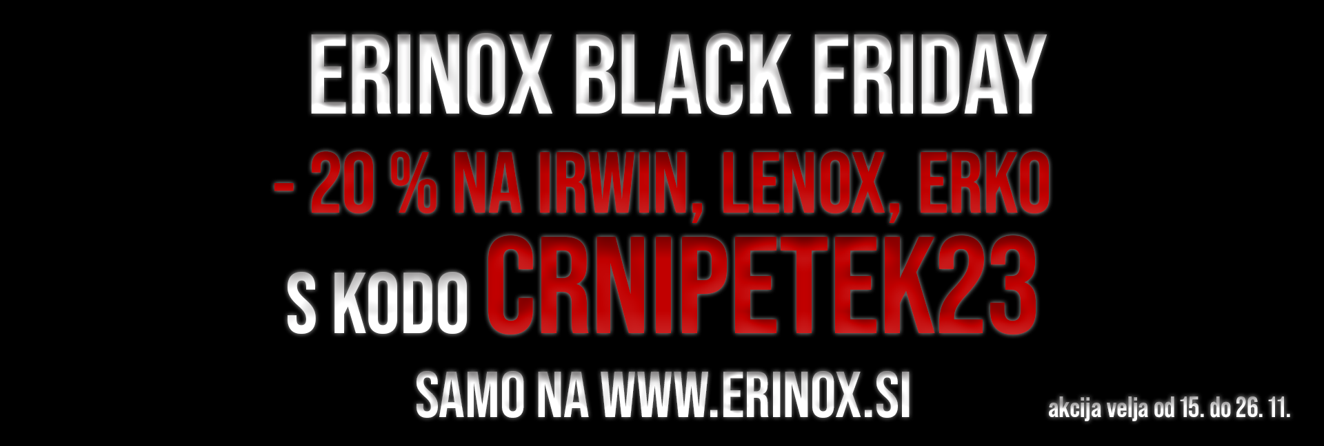 Erinox Black Friday 2023